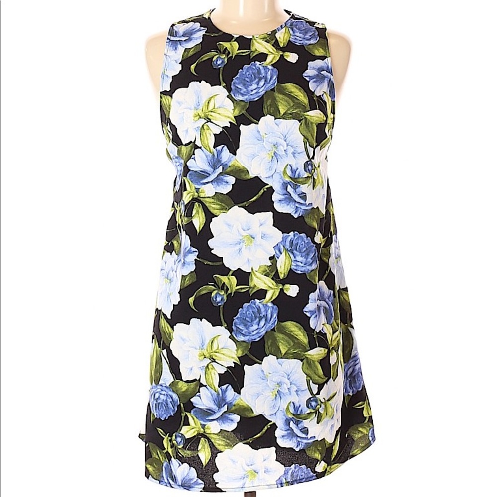 AA blue floral dress